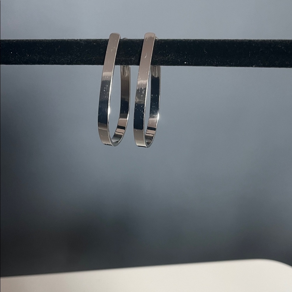 Elegant Silver Hoop Earrings